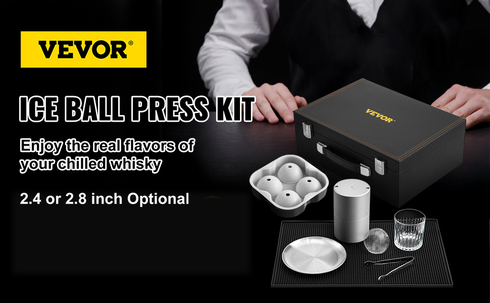 Ice Ball Press Kit,2.4 / 2.8 inch,Sphere