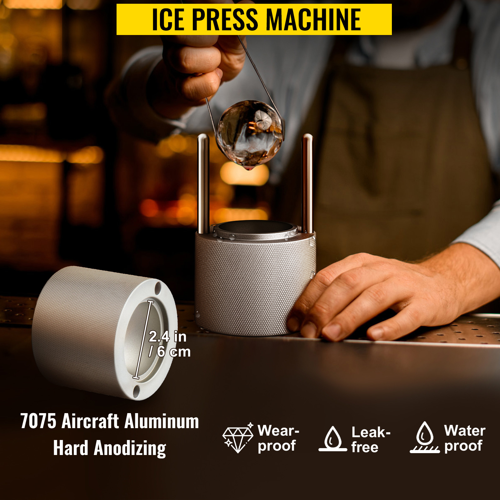Ice Ball Press Kit,2.4 / 2.8 inch,Sphere