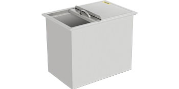 Drop In Ice Chest Bin, 304 Stainless Steel, Drain Included