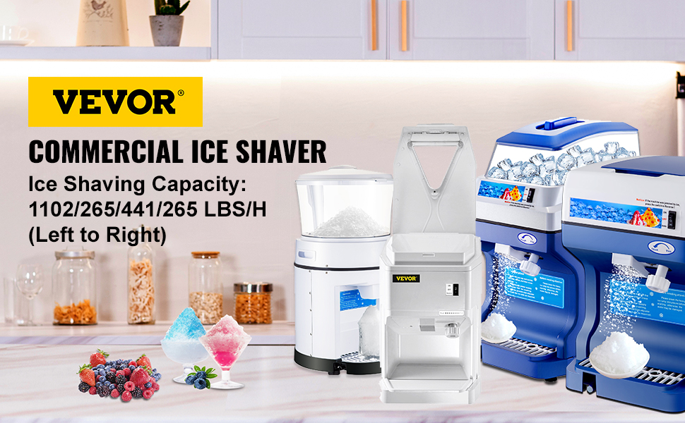 commercial snow cone machine, stainless steel blade, high production