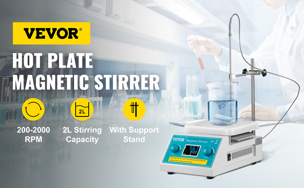 magnetic stirrer,2000/1600 RPM,2/1 L