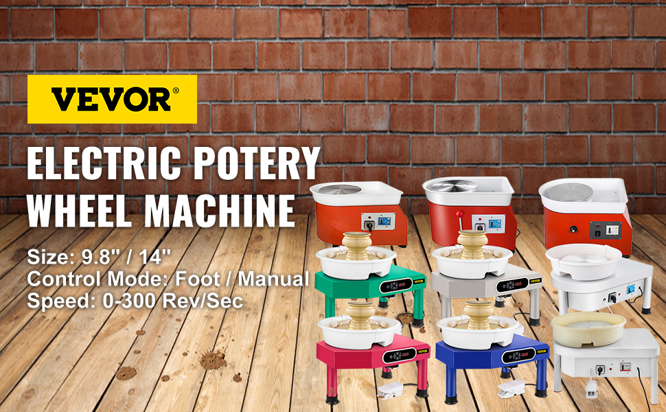 Pottery Wheel,9.8/14inches,LCD Display