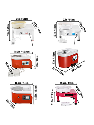 Pottery Wheel,9.8/14inches,LCD Display