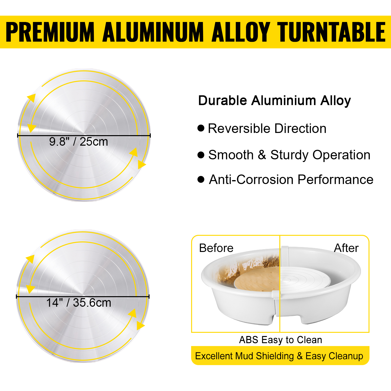 Pottery Wheel,9.8/14inches,LCD Display