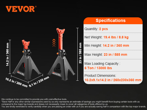jack stands, 6T, 2 pcs