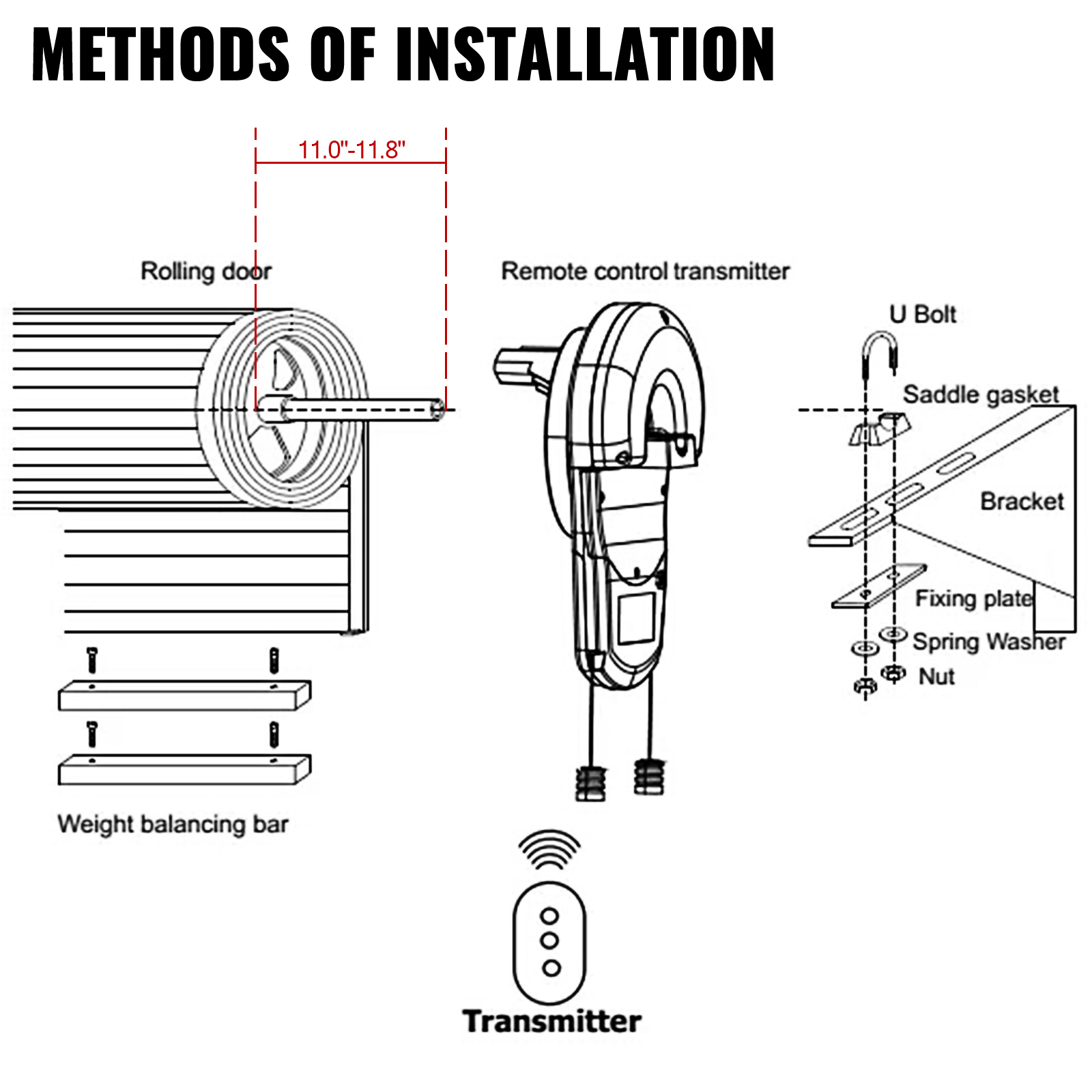 Roller Door Opener,2 Remote/Garage Roller Door Opener,Remote Control,Automatic