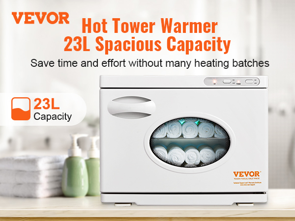 VEVOR Hot Towel Warmer 23/8L Towel Warmer Cabinet with 2/1