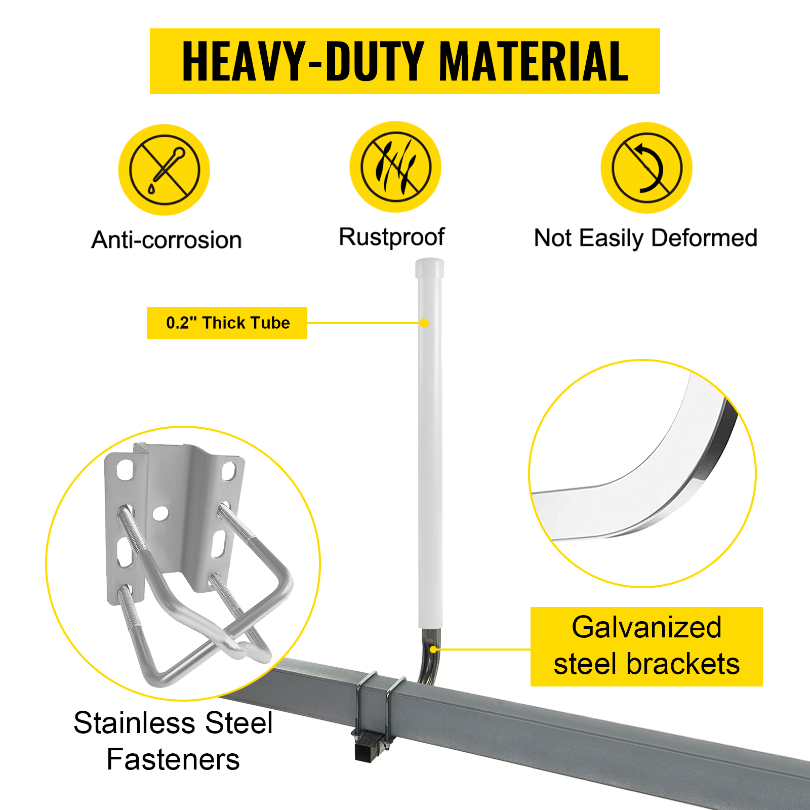 with PVC Pipes,Rustproof,2PCS