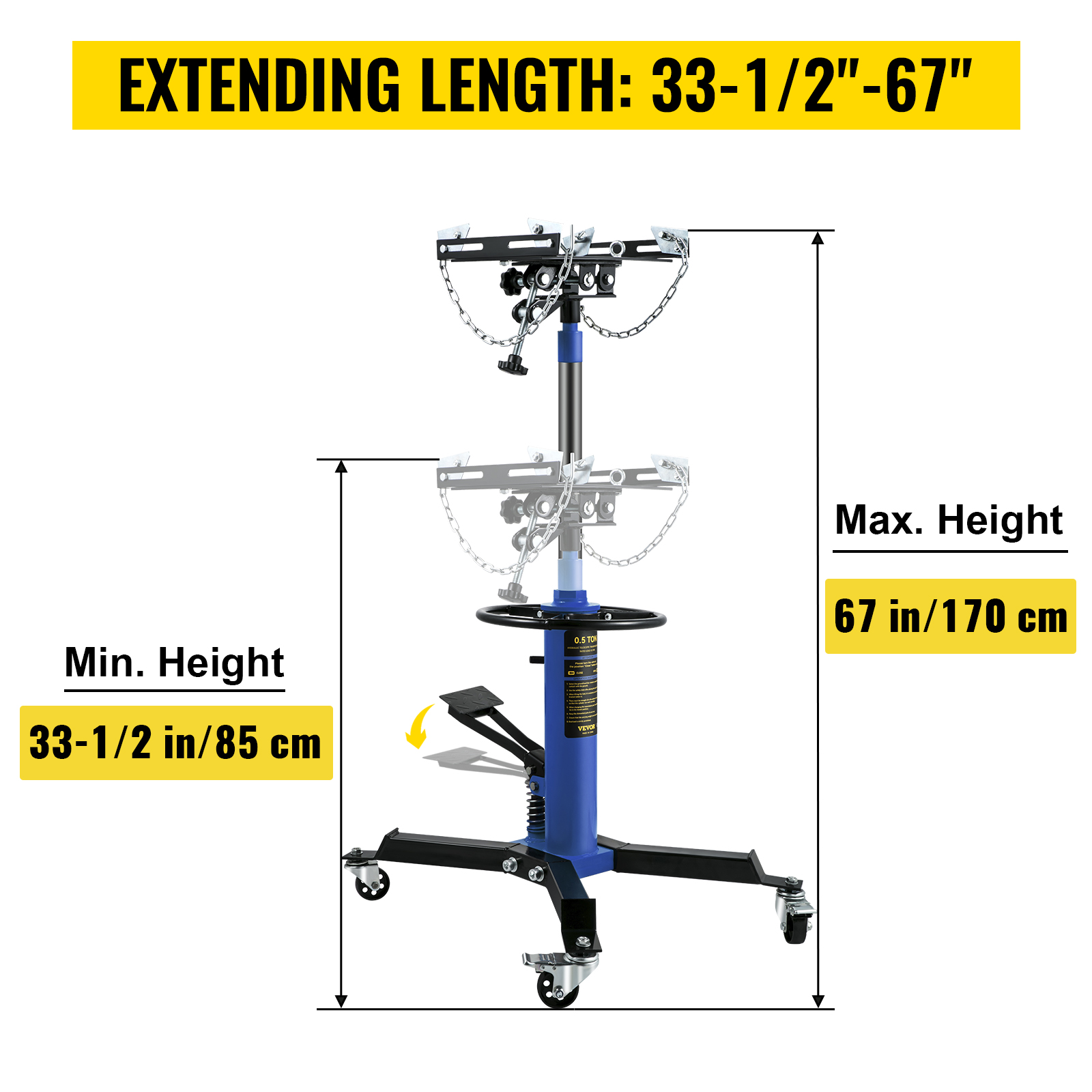 transmission jack,1100/1322lbs,blue/red/orange