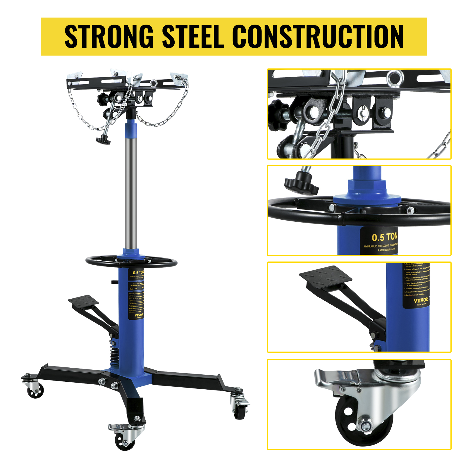 transmission jack,1100/1322lbs,blue/red/orange