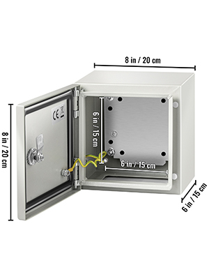 Steel Electrical Enclosure,8x8x6/10x8x6/12x8x6/12x8x8/12x10x6/12x12x6/12x12x8inch,IP66 Weatherproof Box