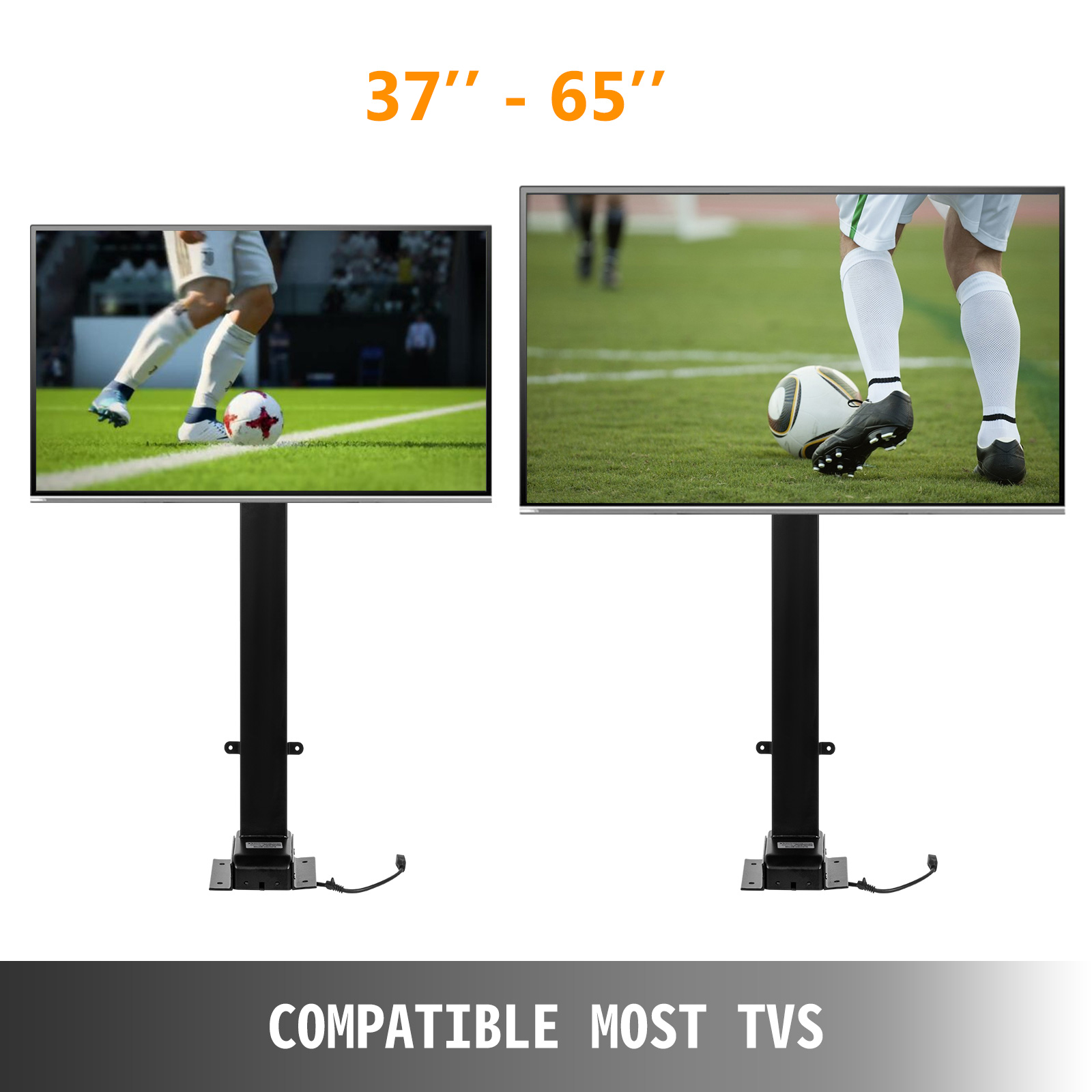 Base giratoria universal para TV que se adapta a la mayoría de pantallas  LED LCD de 37 a 70 pulgadas, 9 niveles de altura ajustable, soporte de TV  con base de vidrio templado, soporta hasta 88 libras, : Electrónica 