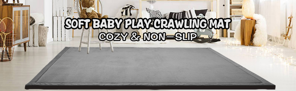 Alfombra de juego para bebé, 79 x 59 pulgadas para bebé, tapete de juego  plegable reversible para suelo, tapete de juego para niños, tapete de juego