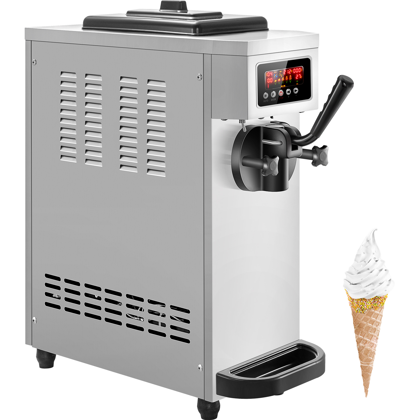 Countertop Ice Cream Maker,10-20L/H,1000W,White