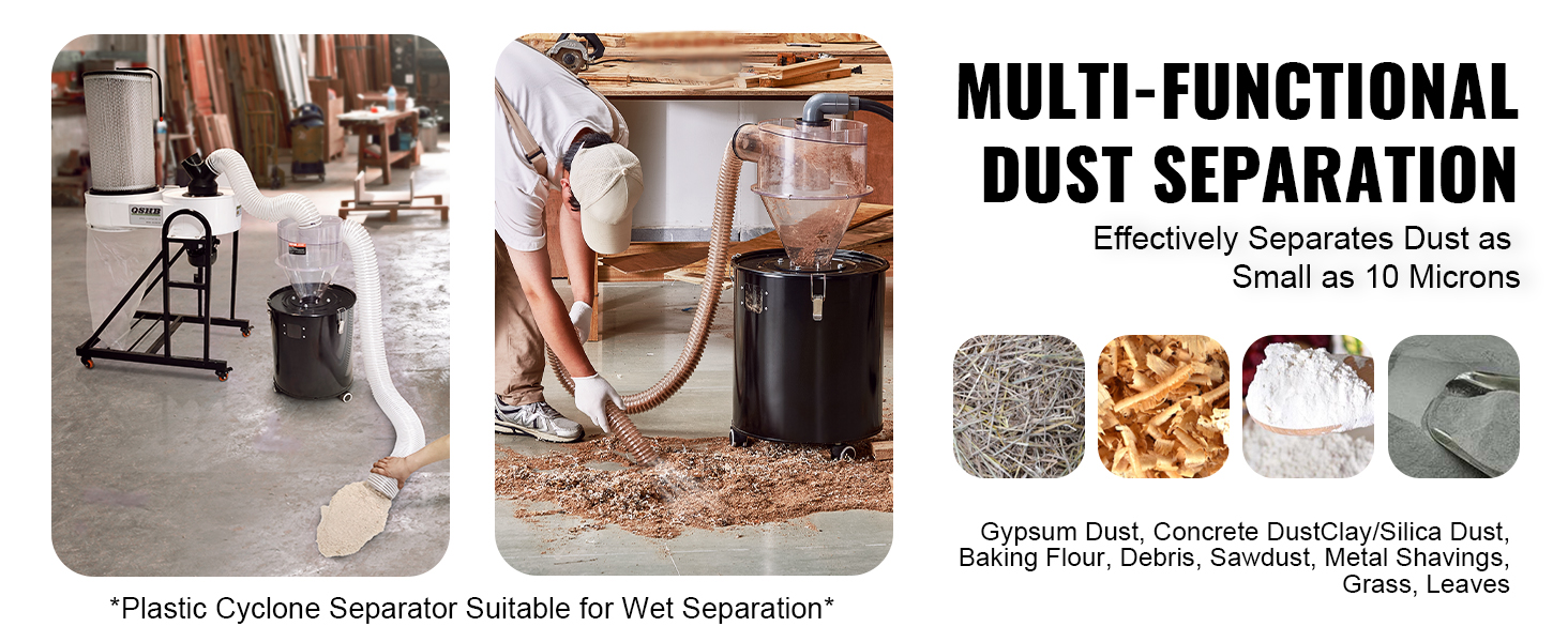 VEVOR Aspirapolvere Separatore Ciclonico Per Serbatoio Capienza 18,9-37,85L - Foto 11