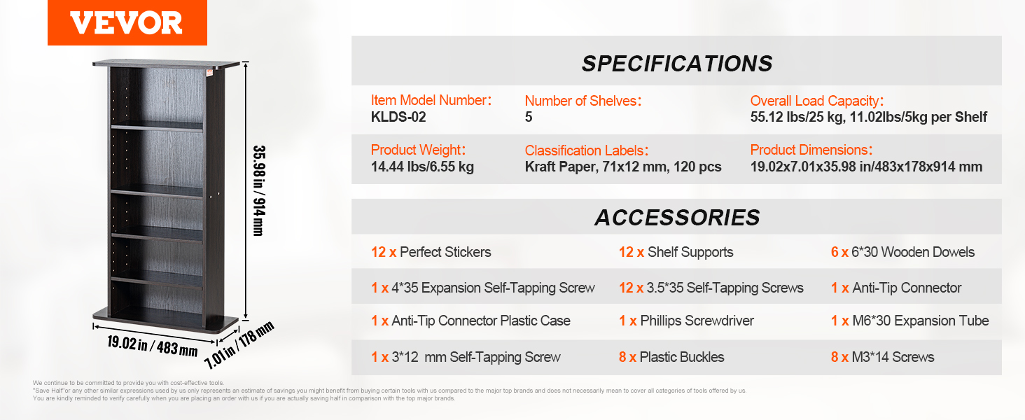 DVD cabinet, 5-layer, 240 CDs