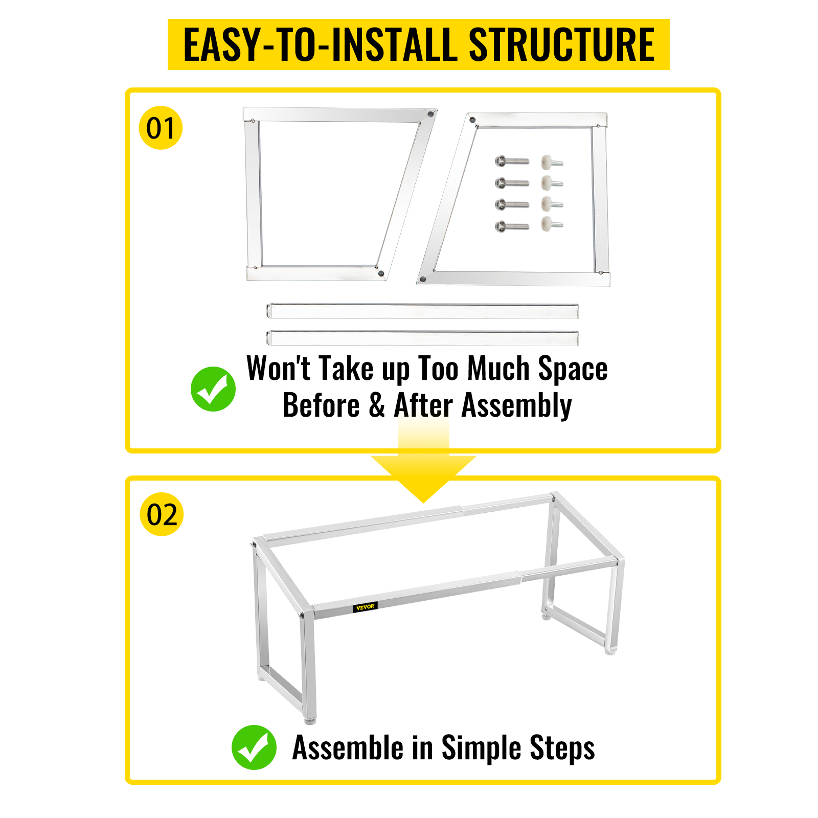 DEWVIE Organizador de cajones de especias, organizador de especias de acero  inoxidable de 4 niveles, expandible de 13 a 26 pulgadas, para gabinete