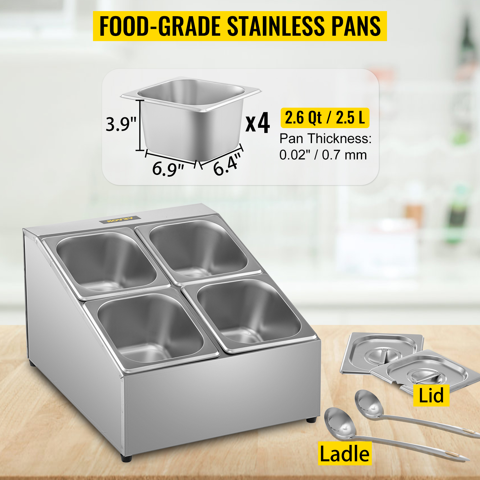 8 Pans Spice Rack Stand Inclined Seasoning Container Organizer Stainless  Steel