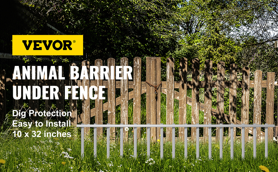 VEVOR 10 Pack Animal Barrier, 10"x32" Dog Fence Barrier, Q235 Iron No