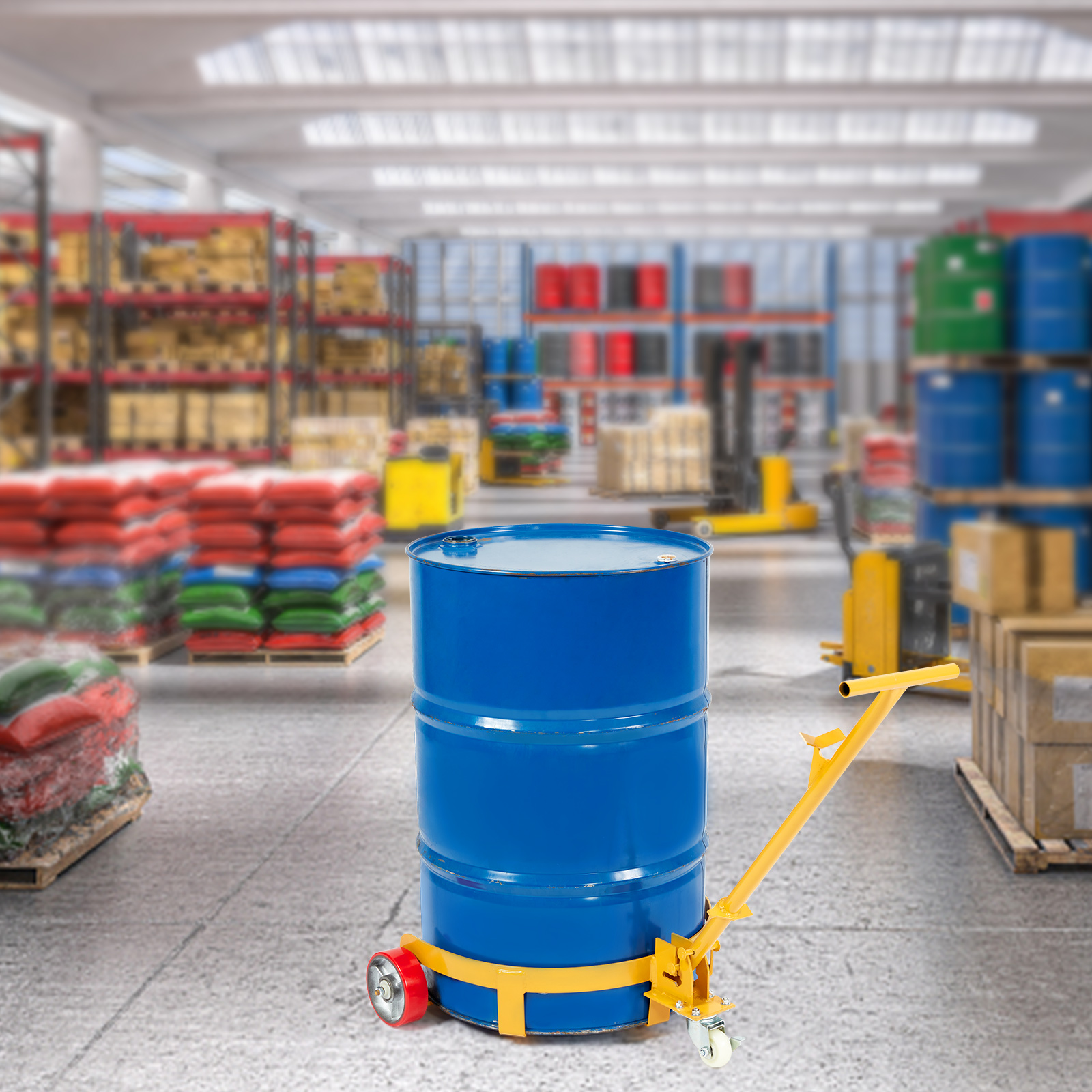 VEVOR 55 Gal Drum Dolly Heavy Duty Barrel Cart 1000-2000lbs with Swivel Casters - Picture 58 of 62