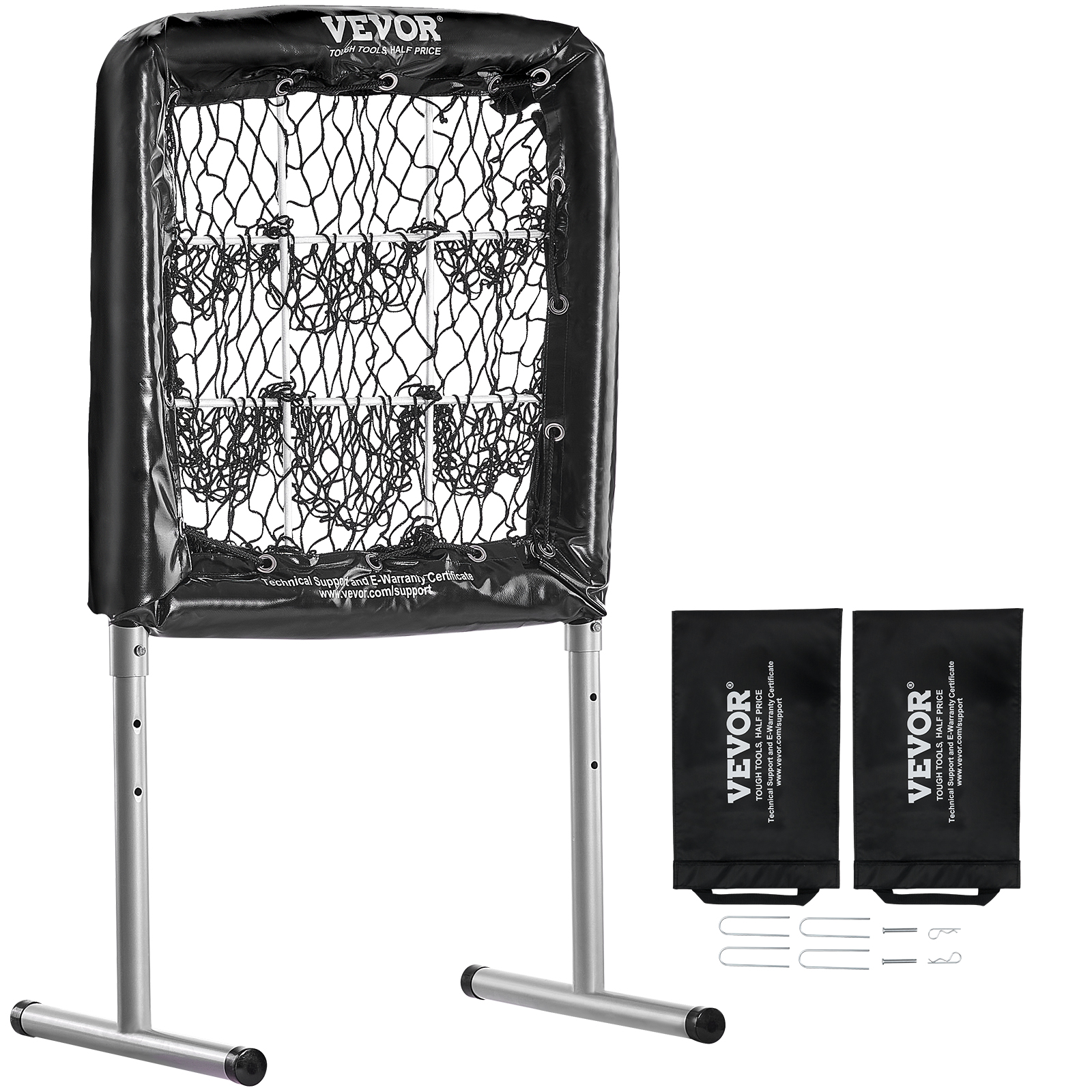 VEVOR 9 Hole Baseball Softball Pitching Net 9 Pocket Hitting Practice