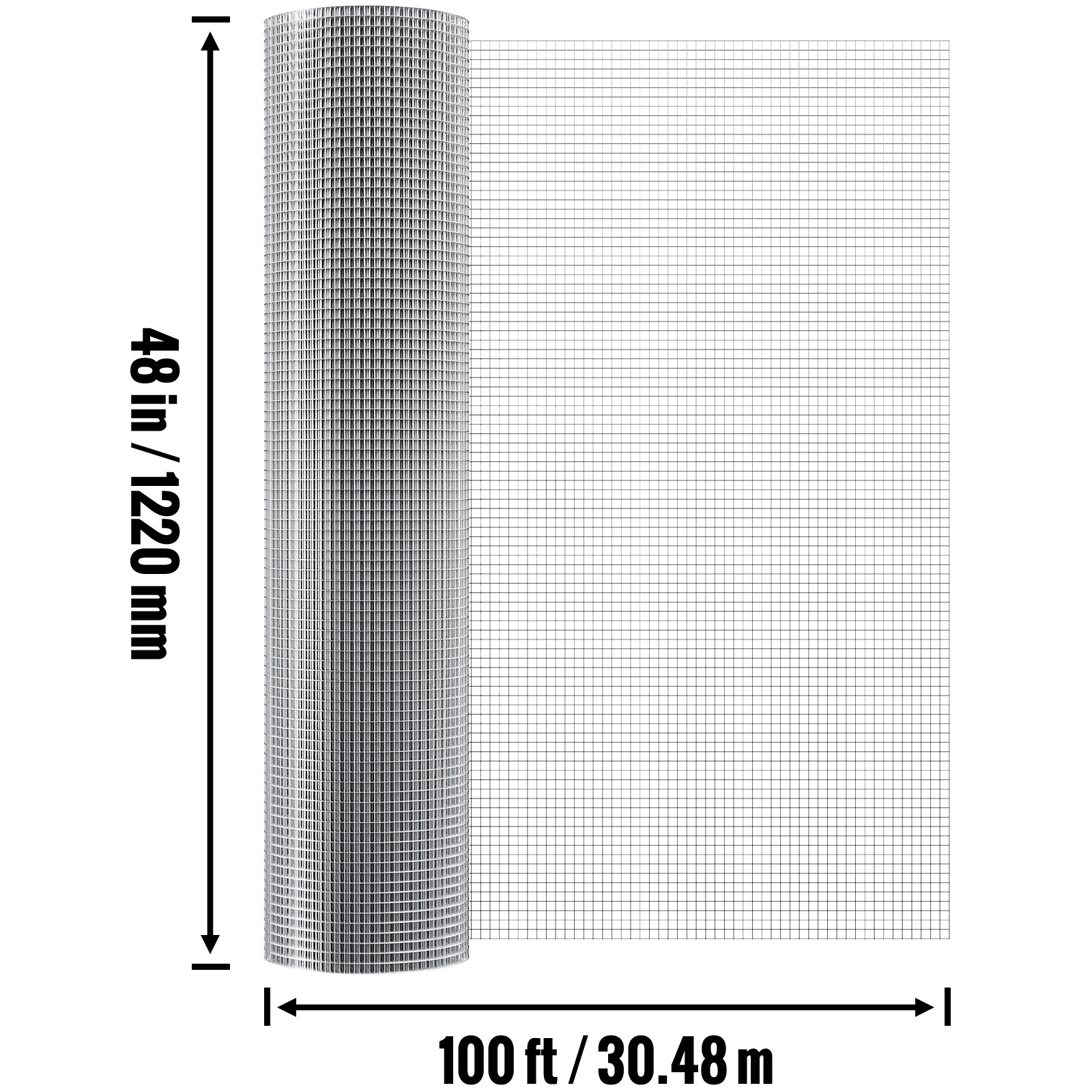 Mophorn Hardware Cloth, 1/2 inch 48in x 100 ft 19 Gauge, Hot Dipped ...