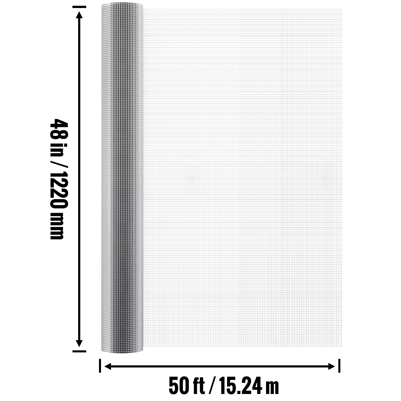 Mophorn Hardware Cloth, 1/4 inch 48in x 50 ft 23 Gauge, Hot Dipped ...