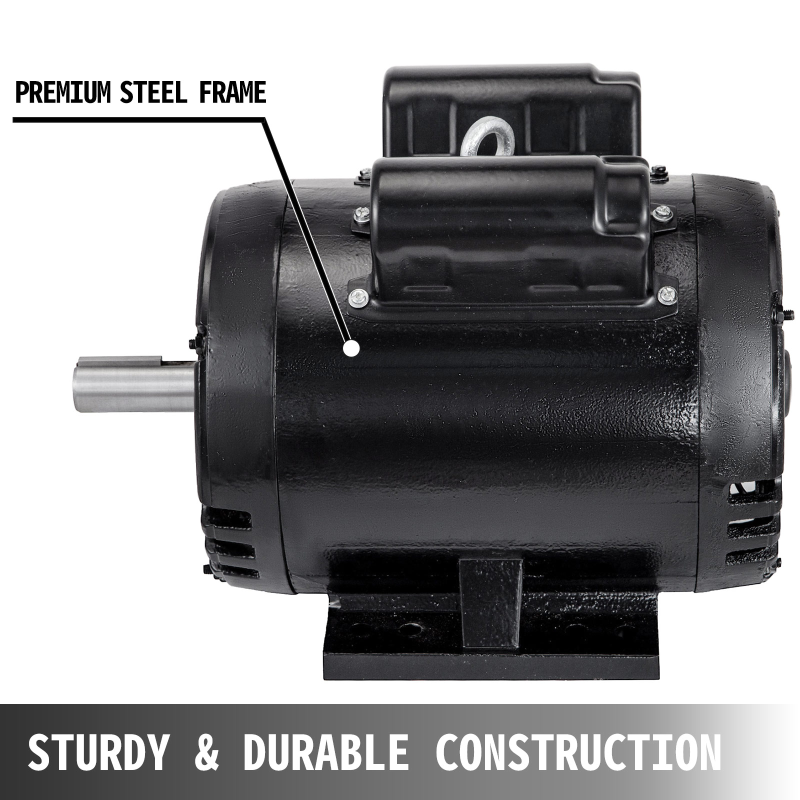 5HP Air Compressor Duty Electric Motor 184T Frame 1725 RPM 208-230V Single Phase 