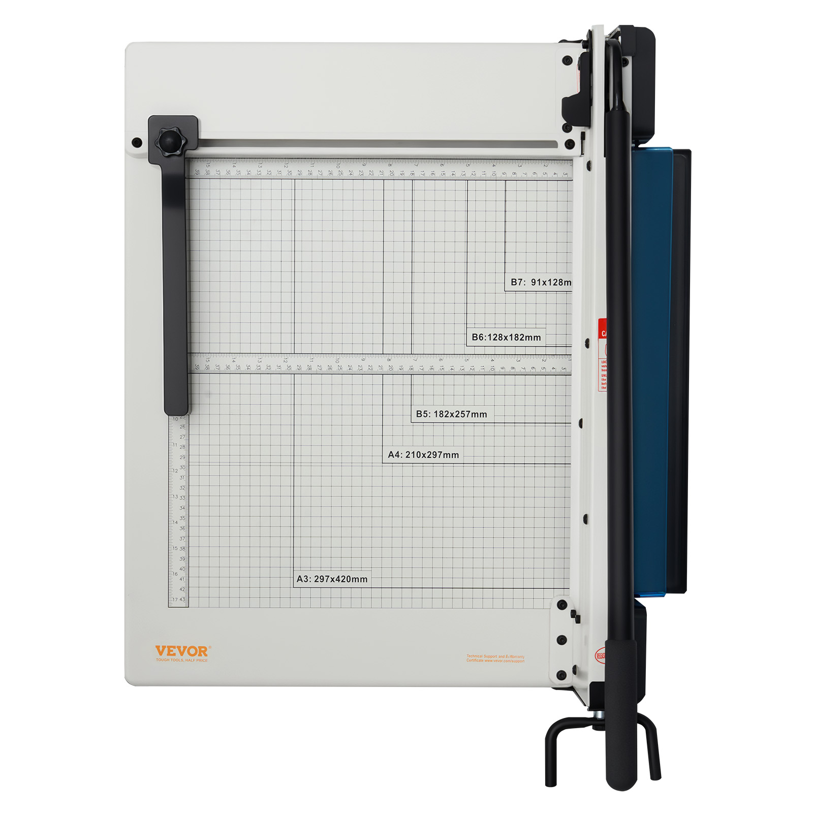 Paper Cutter 17/12" A3/A4 Guillotine Paper Trimmer 400 Sheet Capacity Metal Base