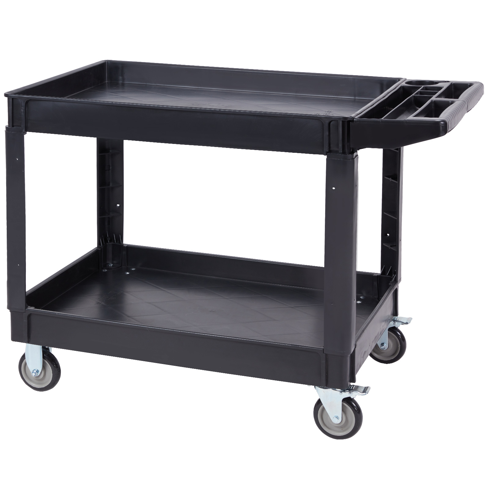 VEVOR Utility Service Cart Rolling Cart 2/3 Shelf 550LBS with 360° Swivel Wheels