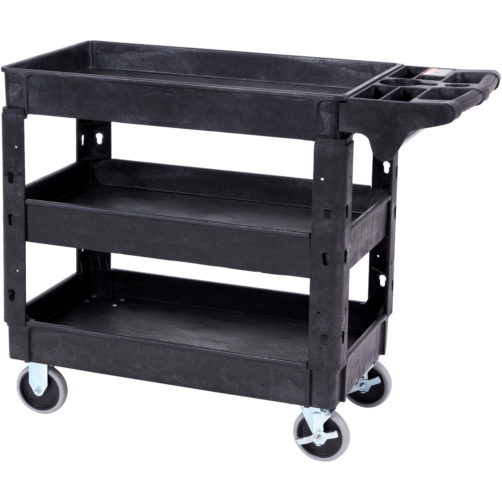 VEVOR Utility Service Cart Rolling Cart 2/3 Shelf 550LBS with 360° Swivel Wheels