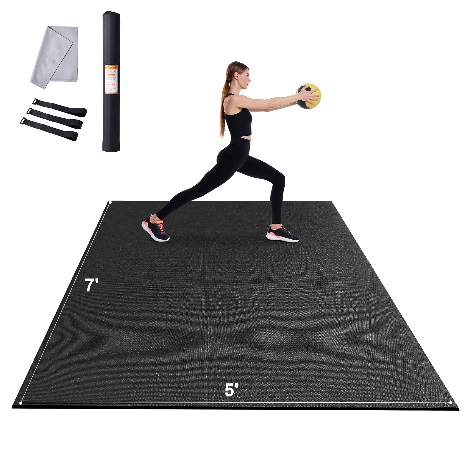 VEVOR Exercise Mat Non Slip Yoga Mat Gym Fitness Pilate Workout Mat (6x4-12x6ft) - Picture 15 of 86