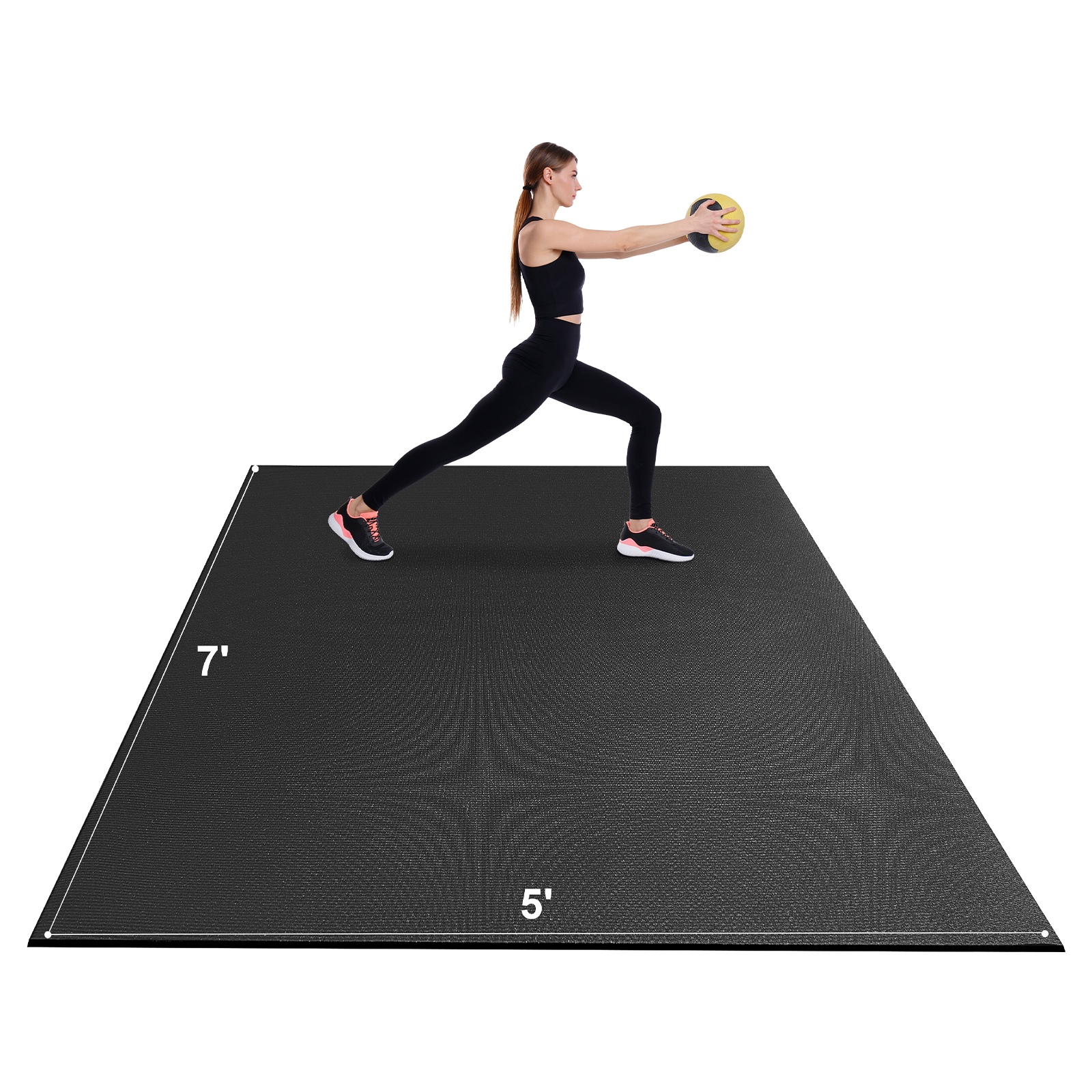 Large Yoga Mat 6/7/8/9/10/12 ft Workout Mats for Home Gym Fl