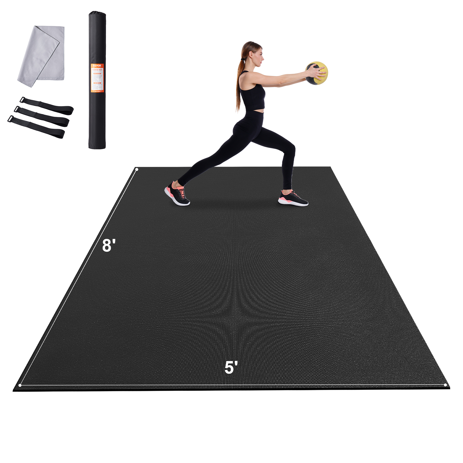 VEVOR Exercise Mat Non Slip Yoga Mat Gym Fitness Pilate Workout Mat (6x4-12x6ft) - Picture 27 of 86