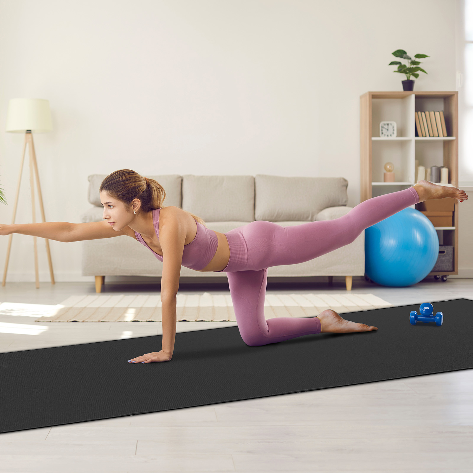 VEVOR Exercise Mat Non Slip Yoga Mat Gym Fitness Pilate Workout Mat (6x4-12x6ft) - Picture 82 of 86