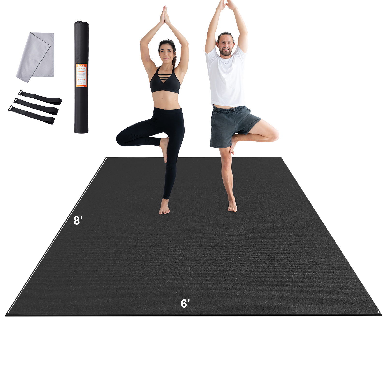 VEVOR Exercise Mat Non Slip Yoga Mat Gym Fitness Pilate Workout Mat (6x4-12x6ft) - Picture 39 of 86