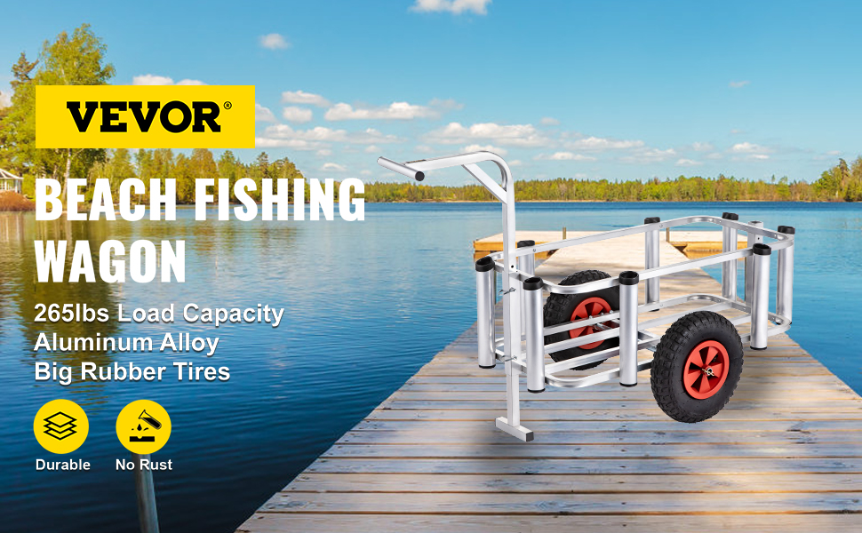 VEVOR Aluminum Beach Fishing Cart - DYTCWKQLBDDWCET1TV0 for sale online