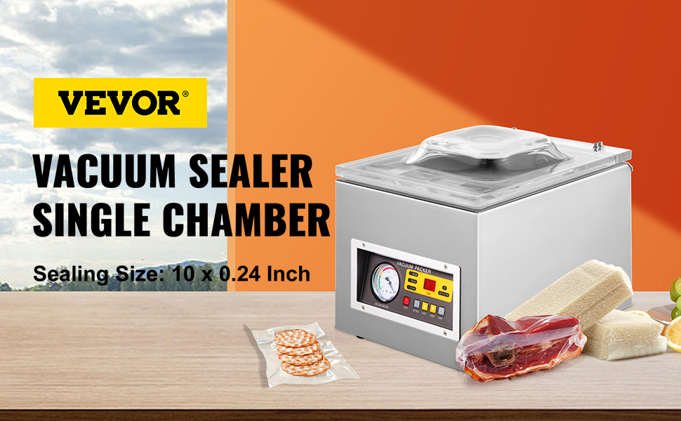 VEVOR Chamber Vacuum Sealer Machine DZ 260S Commercial Kitchen Food Chamber  Vacuum Sealer, 110V Packaging Machine Sealer for Food Saver, Home