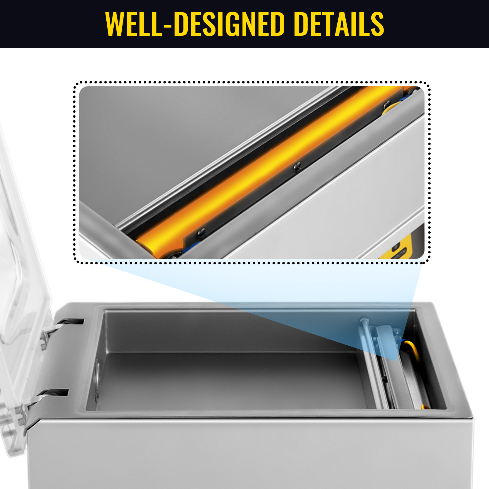 VEVOR Stainless Steel Chamber Vacuum Sealer Kitchen Food Vacuum Sealer  Digital Packaging Machine Sealer for Food Saver DZ-260ZKBZJ400W01V1 - The  Home Depot