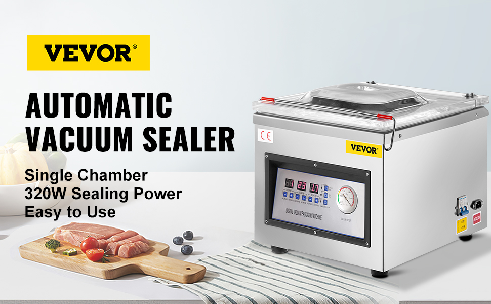 BestEquip Chamber Vacuum Sealer Machine DZ 260S Commercial Kitchen Food Chamber Vacuum Sealer, 110V Packaging Machine Sealer for Food Saver, Home, Com