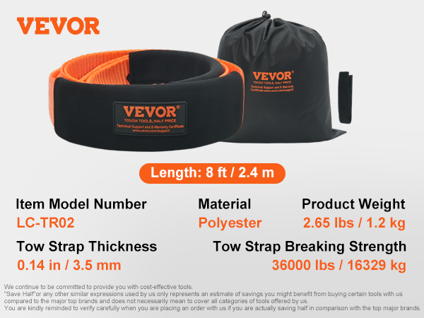 TGL 3 Inch, 8 Foot Tree Saver, Winch Strap, Tow Strap 30,000 Pound Capacity : Buy Online At Best Price In KSA - Souq Is Now