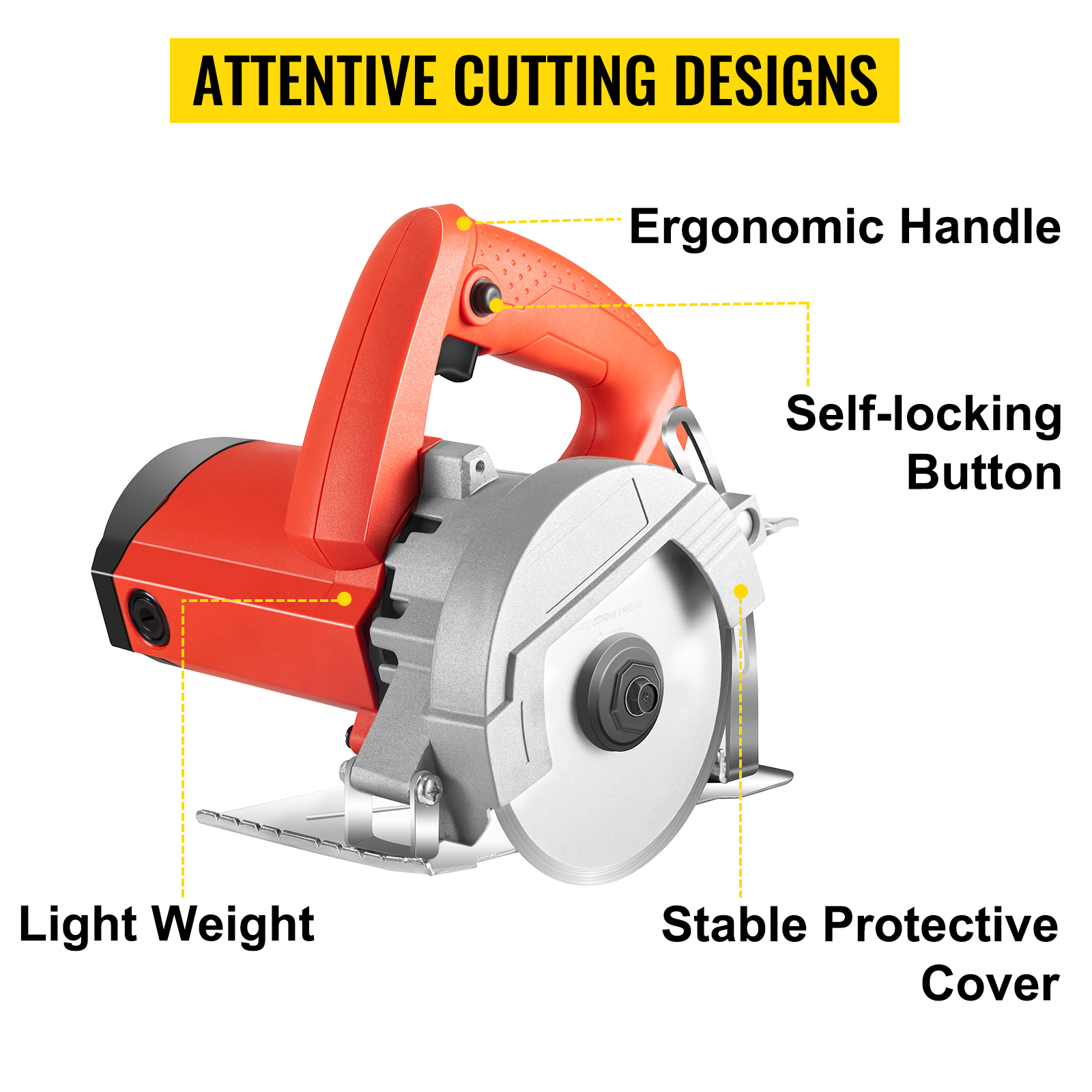 VEVOR Circular Saw Circle Saw 110 mm Electric Concrete Saw 30mm Depth
