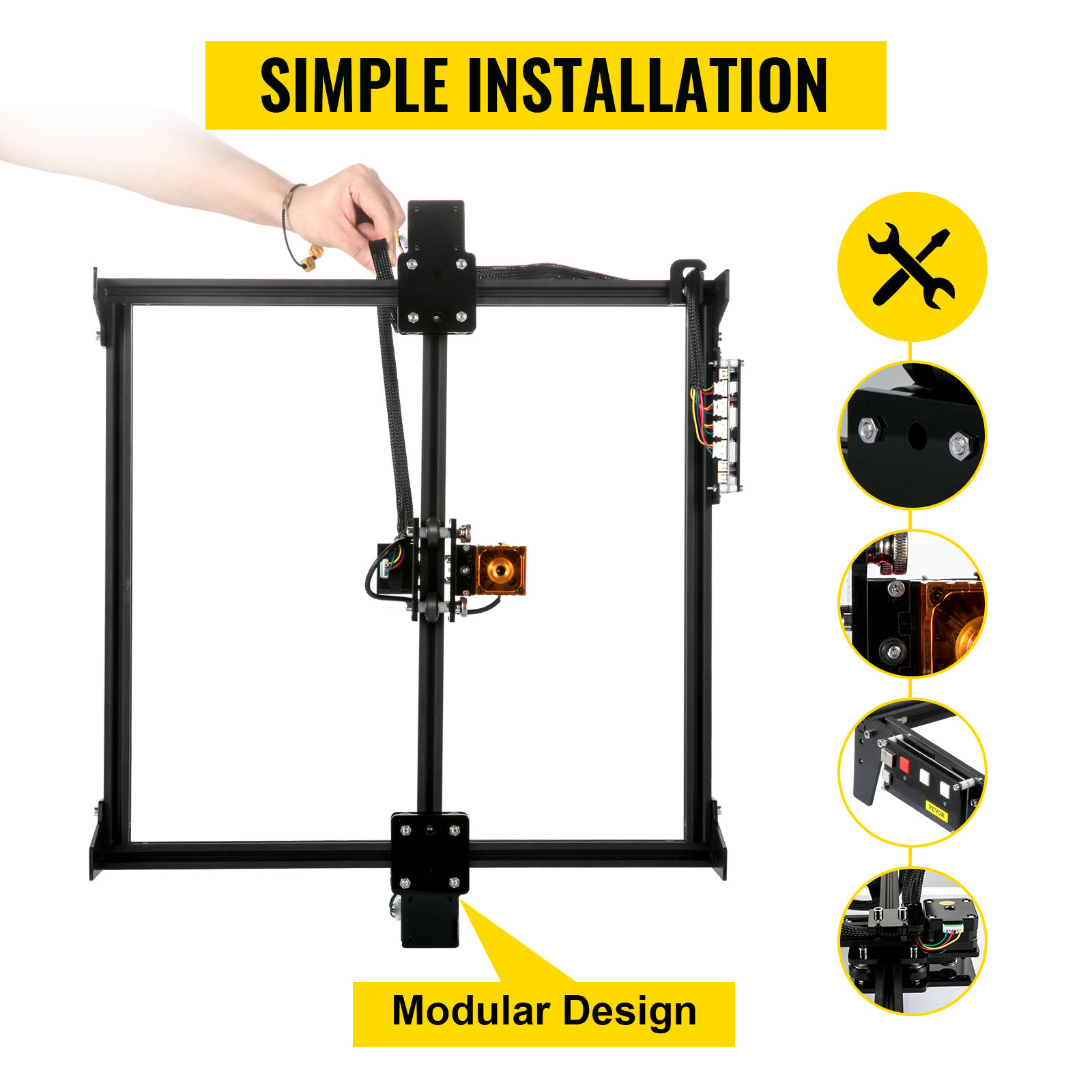 VEVOR VEVOR Desktop Laser Engraver 12.2"x11.8" Large Engraving Area 5