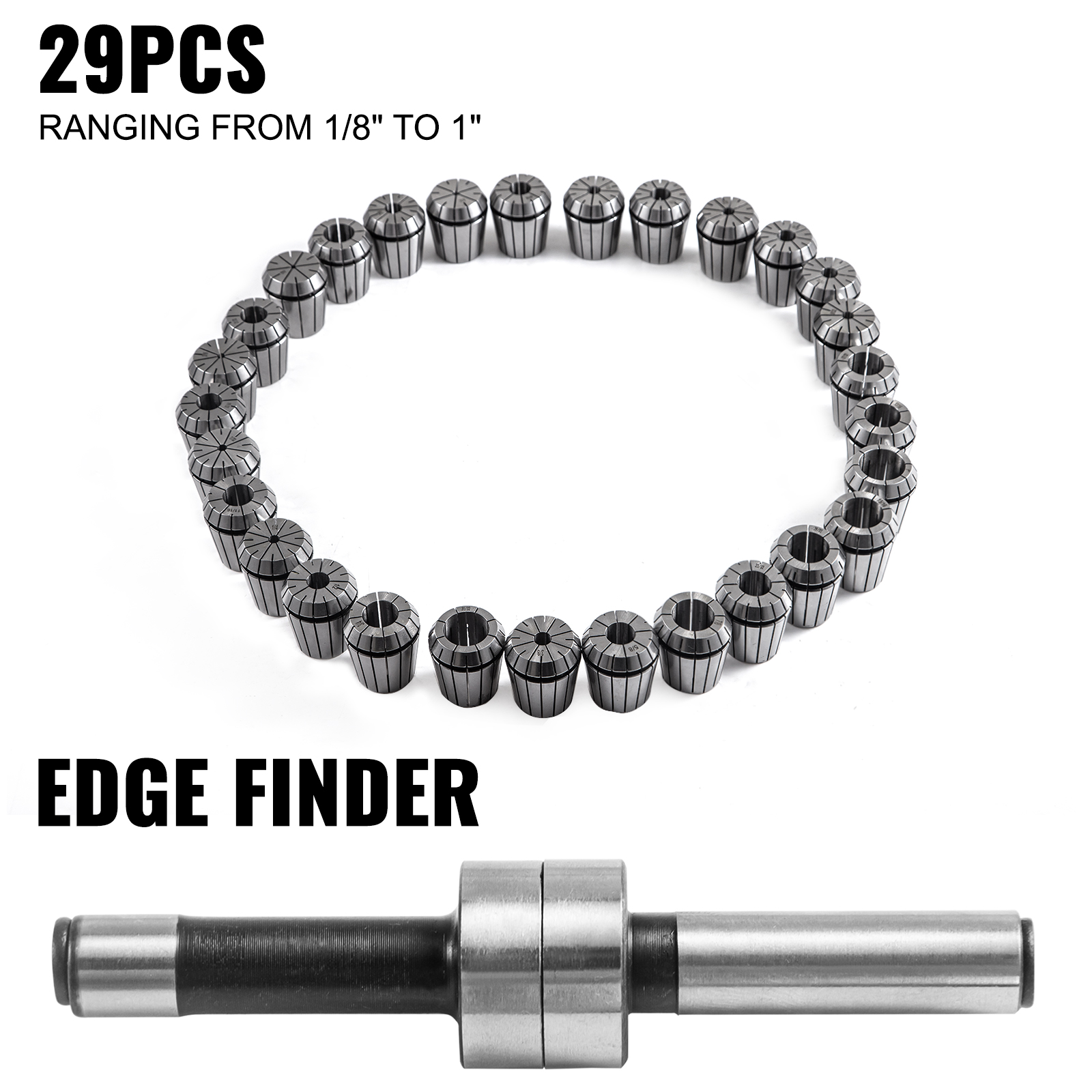 Vevor Precision Er40 Collet Set 29pcs Er40 Collet Chuck 1/8"1" For Cnc Milling VEVOR EU