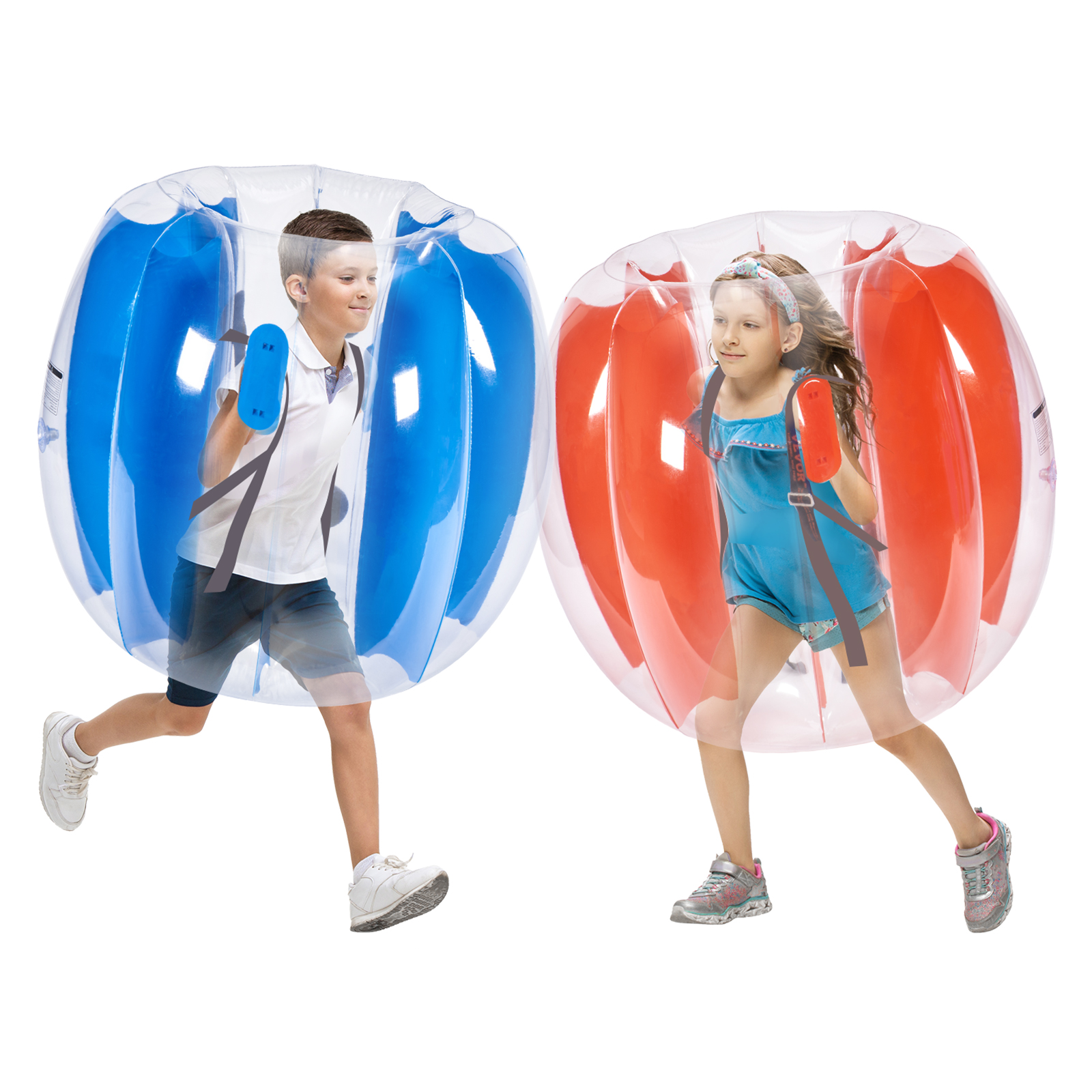 VEVOR Inflatable Bumper Balls 2-Pack 2/3FT/0.6/0.9M PVC Body Sumo Balls for Kids - Picture 15 of 26