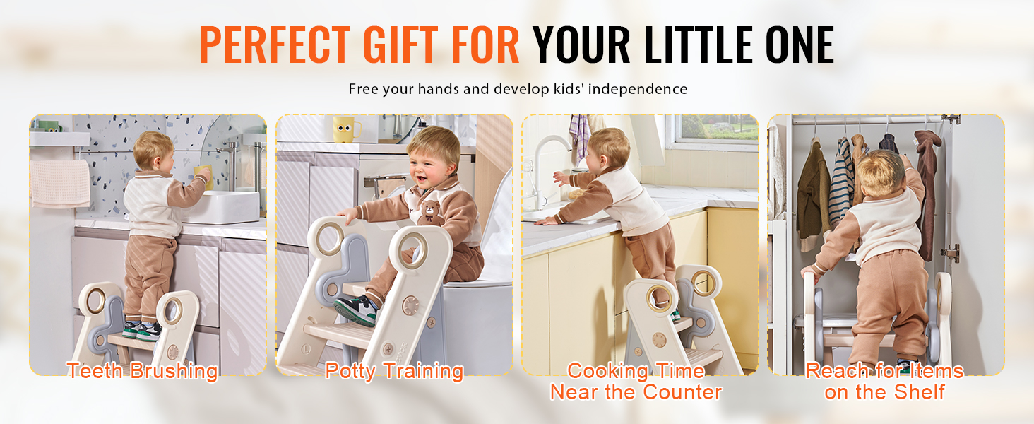 Taburete de entrenamiento de seguridad antideslizante para niños pequeños,  taburete de paso para lavado de baño, muebles de baño, silla para pies -  AliExpress
