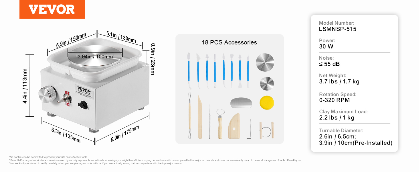 Mini torno de alfarero eléctrico,torno de alfarero,0-320 rpm