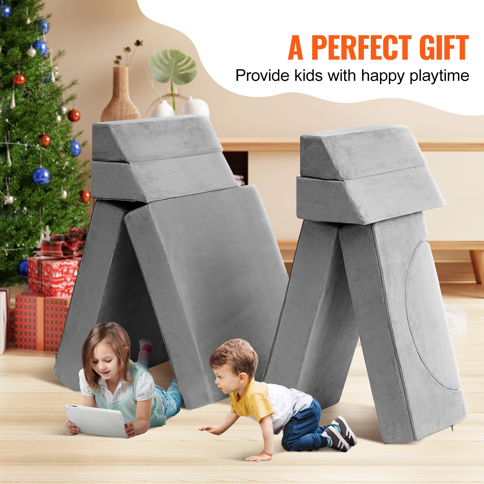 VEVOR Kids Play Couch 4-15 pcs Modular Kids Play Couch High-density 25D Sponge - Picture 7 of 50