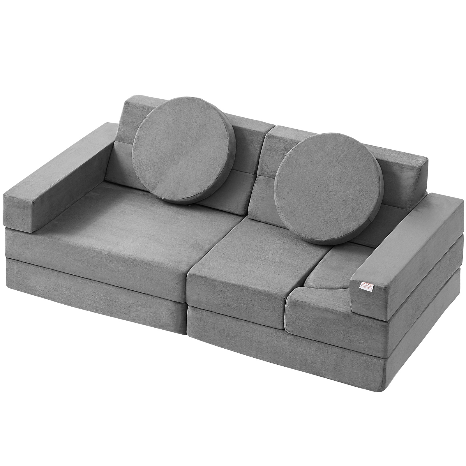 VEVOR Kids Play Couch 4-15 pcs Modular Kids Play Couch High-density 25D Sponge - Picture 12 of 50