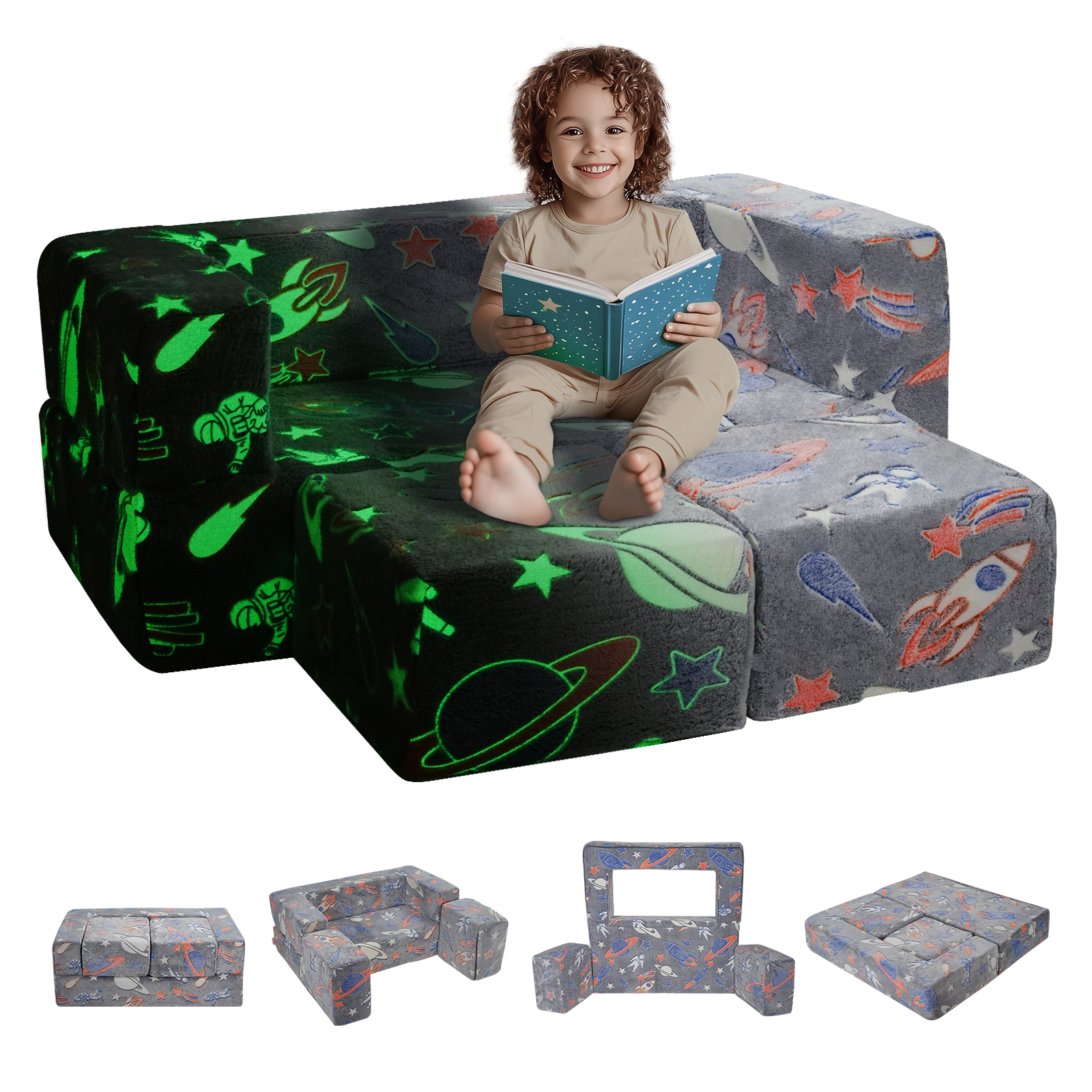 Baby chair,glow in dark,grey
